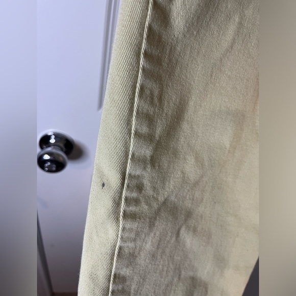 Gloria Vanderbilt Cotton Spandex Amanda Yellow Splashy Logo Pockets Pants Sz 12 - Picture 13 of 15